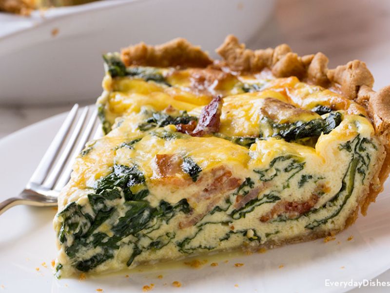 Spinach and Bacon Quiche